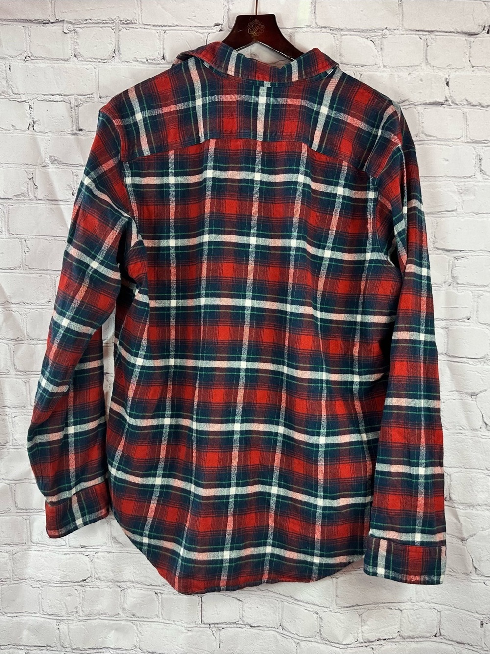 Polo Ralph Plaid Button up cotton flannel Shirt men L winter layering outdoor - Picture 2 of 8